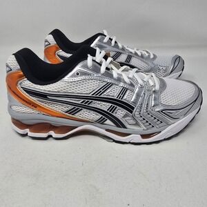 ASICS Gel-Kayano 14 Silver Piquant Orange Mens 11.5 Running Shoes  NEW